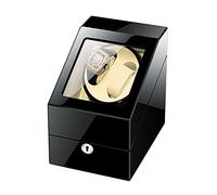 Watch Display Box 2+3 Automatic Watch Winder Box Collection Display Box,Silent Motor Flexible Watch Pillows,Luxury Wood Storage Case For Man/Woman'S Watchesdark Brown+Bro(Black+Creamy