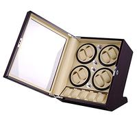 Watch Display Box 8 Automatic Watch Winder with 5 Extra Storages Spaces, Watch Winder Box Withquiet Motors,Wood Shell Piano Paint Exterior and 4 Rotation Mode Settingwood(Wood+White-8+5
