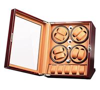 Watch Display Box 8 Automatic Watch Winder with 5 Extra Storages Spaces, Watch Winder Box Withquiet Motors,Wood Shell Piano Paint Exterior and 4 Rotation Mode Settingwood(Wood+Yellow-8+5