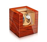 Watch Display Box Automatic Watch Winder For 2/4 Watches Wood Shell Piano Finish Watch Rotator Box Withquiet Motors Flexible Watch Pillow Fit Lady and Man Watches4+0(2+0