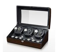 Watch Display Box Automatic Watch Winder Storage Display Box with 6+7 Slot Wood Shell Piano Self Winding Watch Rotator Box with Quiet Motor Flexible Watch Pillowa-6+7(F-6+7