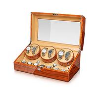 Watch Display Box Automatic Watch Winder Storage Display Box with 6+7 Slot Wood Shell Piano Self Winding Watch Rotator Box with Quiet Motor Flexible Watch Pillowa-6+7(H-6+7