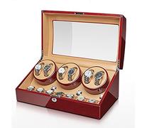 Watch Display Box Automatic Watch Winder Storage Display Box with 6+7 Slot Wood Shell Piano Self Winding Watch Rotator Box with Quiet Motor Flexible Watch Pillowa-6+7(D-6+7