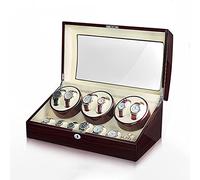 Watch Display Box Automatic Watch Winder Storage Display Box with 6+7 Slot Wood Shell Piano Self Winding Watch Rotator Box with Quiet Motor Flexible Watch Pillowa-6+7(A-6+7