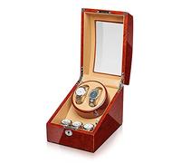 Watch Display Box Automatic Watch Winder Watches Display Box Withquiet Motor Flexible Watch Pillow Wood Shell Piano Finish 4 Rotation Mode Setting Fit Lady/Man Watches4+6(2+3