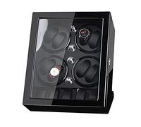 Watch Display Box High End Watch Winder, Automatic Watch Winder Box For 8 Watches+5 Extra Storages, Wood Shell Piano Paint Exterior and Extremely Silent Motor, with Soft (Black