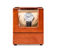Watch Display Box Single Automatic Watch Winder Wood Shell Piano Paint Exterior with Soft Flexible Watch Pillow Andquiet Motorsbeige-A-1+0(Beige-B