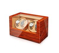 Watch Display Box Watch Winder Automatic Watch Winder Box For 2/4 Watches Withquiet Motors Flexible Watch Pillow Wood Shell Piano Finish Fit Lady and Man Watches4+0(4+0