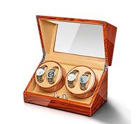 Watch Display Box Watch Winder For 2/4 Automatic Watches Watches Display Box Withquiet Motors Flexible Watch Pillow Wood Shell Piano Finish Fit Lady and Man Watches4+0