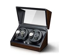 Watch Display Box Watch Winder For 4 Automatic Watches Luxury Mechanical Watch Storage Case Wood Shell Piano Self Winding Watch Rotator Box Withquiet Motor Dual Power Sup(B