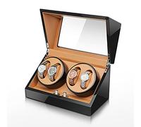 Watch Display Box Watch Winder For 4 Automatic Watches Luxury Mechanical Watch Storage Case Wood Shell Piano Self Winding Watch Rotator Box Withquiet Motor Dual Power Sup(A