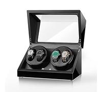 Watch Display Box Watch Winder For 4 Automatic Watches Luxury Mechanical Watch Storage Case Wood Shell Piano Self Winding Watch Rotator Box Withquiet Motor Dual Power Sup(C
