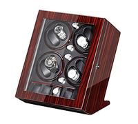 Watch Display Box Watch Winder For 8 Watches + 5 Extra Storages,Wood Shell Piano Paint Exterior and Extremely Silent Motor, with Soft Flexible Watch Pillow, 4 Rotation Mo(Wood+Black-8+5