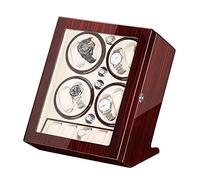 Watch Display Box Watch Winder For 8 Watches + 5 Extra Storages,Wood Shell Piano Paint Exterior and Extremely Silent Motor, with Soft Flexible Watch Pillow, 4 Rotation Mo(Wood+White-8+5