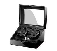 Watch Display Box Watch Winder For Automatic Watches, with Extra Watch Storages, Wood Shell Piano Finish, Silent Motor, Flexible Watch Pillowe-8+9(D-4+6