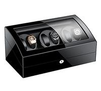 Watch Display Box Watch Winder For Automatic Watches, with Extra Watch Storages, Wood Shell Piano Finish, Silent Motor, Flexible Watch Pillowe-8+9(E-6+7
