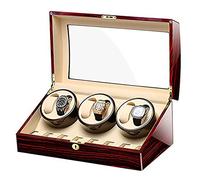 Watch Display Box Watch Winder For Automatic Watches, with Extra Watch Storages, Wood Shell Piano Finish, Silent Motor, Flexible Watch Pillowe-8+9(D-6+7