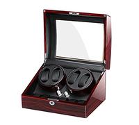 Watch Display Box Watch Winder For Automatic Watches, with Extra Watch Storages, Wood Shell Piano Finish, Silent Motor, Flexible Watch Pillowe-8+9(A-4+6