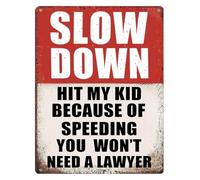Watch for Metal Sign Slow Down Traffic Warning Street Play Area Caution 12x8 Inch