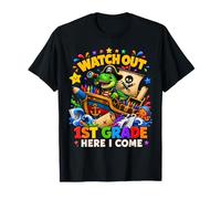 Watch out 1st Grade Here I Come Pirate Dino Back To School Camiseta