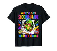 Watch out 2nd Grade Here I Come Dinosaur Back To School Kids Camiseta