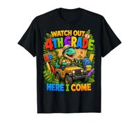 Watch out 4th Grade Here I Come Dinosaur Back To School Kids Camiseta