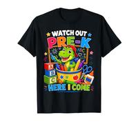 Watch out Pre-K Here I Come Dinosaur Back To School Kids Camiseta