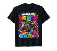 Watch out Second Grade Dinosaur Monster Truck Back To School Camiseta
