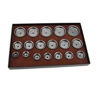 Watch Press Die Kit Premium Metal Sturdy 18 Pcs Watch Back Case Closer Dies Set for Watch Repair Professionals Hobbyists Various Sizes 24mm to 58mm