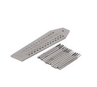 Watch Repair Kit, Precision Tap Set, 14-Piece Threading Tools with Screw Plate, 3.07x0.78x1.45 Inches Miniature Tap and Die, Screw Extractor for Clockmakers and Jewelers