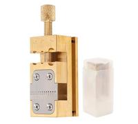 Watch Repair Vise Clamp, Mini Drill Press Vise, Brass Bench Vise for Watch Repair Clamping Hands and Needles 0.2 0.9 mm Plate Bore Diameter