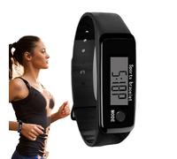 Watch Step Counter - Ajustable LED Pedometer Watch | Electrónica Outdoor Sports Bracelet | Step Counter Fitness Tracker For Men Women. Pp Case, Correa de PVC, Oro Negro.