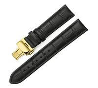 Watch Strap,18mm 19mm 20mm 21mm 22mm 24mm Genuine Leather Watch Band Strap with Gold butterfly buckle Watchband leisurely (Band Color : Brown with brown, Band Width : 21mm)(Black with black,19mm)