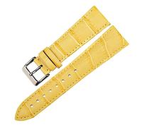 Watch Strap,Genuine Leather Wristband Trendy Rose Red Watch Band Changeable Watch Strap 12 14 16 17 18 19 20 22 Mm Watch Accessories Leisurely (Band Color : Purple, Band Width : 18mm)(Yellow,14mm)