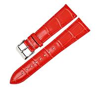 Watch Strap,Genuine Leather Wristband Trendy Rose Red Watch Band Changeable Watch Strap 12 14 16 17 18 19 20 22 Mm Watch Accessories Leisurely (Band Color : Purple, Band Width : 18mm)(Rojo,17mm)