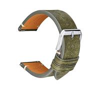 Watch Strap,Luxury Handmade Watch Strap Quick Release Accessories Bracelet 20mm 21mm 22mm Vintage Leather Watch Band Leisurely (Band Color : Cognac B Buckle, Band Width : 23mm)(Green S Buckle,21mm)