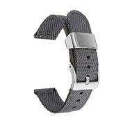 Watch straps,18/20/22/24mm Casual Soft Skin Friendly Nylon Watch Strap Mechanical Watches Watchband with Quick Release Spring Bar(Gray-Silver,18mm)