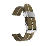 Watch straps,18/20/22/24mm Casual Soft Skin Friendly Nylon Watch Strap Mechanical Watches Watchband with Quick Release Spring Bar(Brown-Silver,18mm)