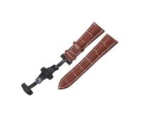 Watch straps,18/20/22/24mm Quick Release Deployant Buckle First-layer Cowhide Watch Strap for Mechanical Watches, Quartz Watch(Dark Brown-W(Black),20mm)