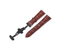Watch straps,18/20/22/24mm Quick Release Deployant Buckle First-layer Cowhide Watch Strap for Mechanical Watches, Quartz Watch(Dark Brown(Black),18mm)