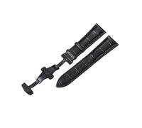 Watch straps,18/20/22/24mm Quick Release Deployant Buckle First-layer Cowhide Watch Strap for Mechanical Watches, Quartz Watch(Black(Black),22mm)