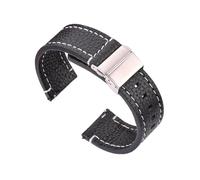 Watch straps,18/20/22mm Women Men Soft Genuine Leather Smart Watch Watchband with Quick Release Spring Bar(Black,20mm)