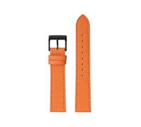 Watch straps,18mm/20mm/22mm Women Men Lizard Grain Calfskin Leather Watchband with Quick Release Spring Bar(Orange-Black,18mm)