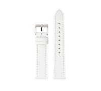 Watch straps,18mm/20mm/22mm Women Men Lizard Grain Calfskin Leather Watchband with Quick Release Spring Bar(White-Silver,22mm)