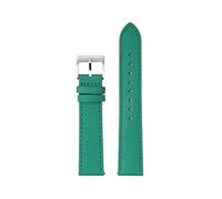 Watch straps,18mm/20mm/22mm Women Men Lizard Grain Calfskin Leather Watchband with Quick Release Spring Bar(Green+Green-Silver,18mm)