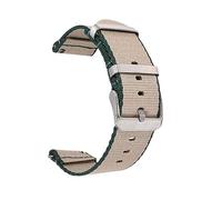 Watch straps,20/22mm Men Women Elegant Smooth Canvas Watchband Polished Pin Clasp Watch Strap with Quick Release Spring Bar(Khaki,22mm)