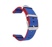 Watch straps,20/22mm Men Women Elegant Smooth Canvas Watchband Polished Pin Clasp Watch Strap with Quick Release Spring Bar(Blue,20mm)