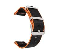 Watch straps,20/22mm Men Women Elegant Smooth Canvas Watchband Polished Pin Clasp Watch Strap with Quick Release Spring Bar(Black,20mm)