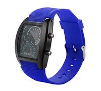 Watch That Out Time Dial Meter LED Car Men's Light Sports Reloj para hombre, rosso, talla única