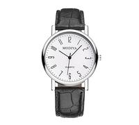 Watch That Talks The Time Creative Roman Strap - Reloj de pulsera para hombre, esfera de calendario clásico, escala, blanco, talla única